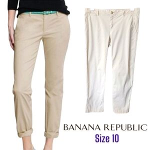 Banana Republic Roll Up City Chino Stone Twill Pants Size 10